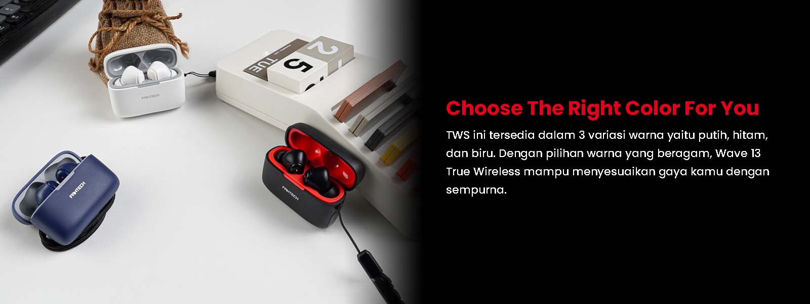 Earphone Tw13 Wave 13 Choose The Right Color For You