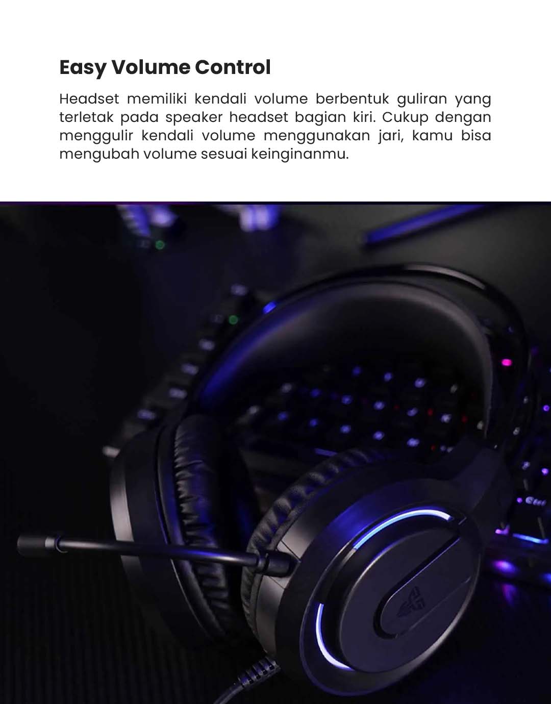 Headset Hq53 Easy Volume Control