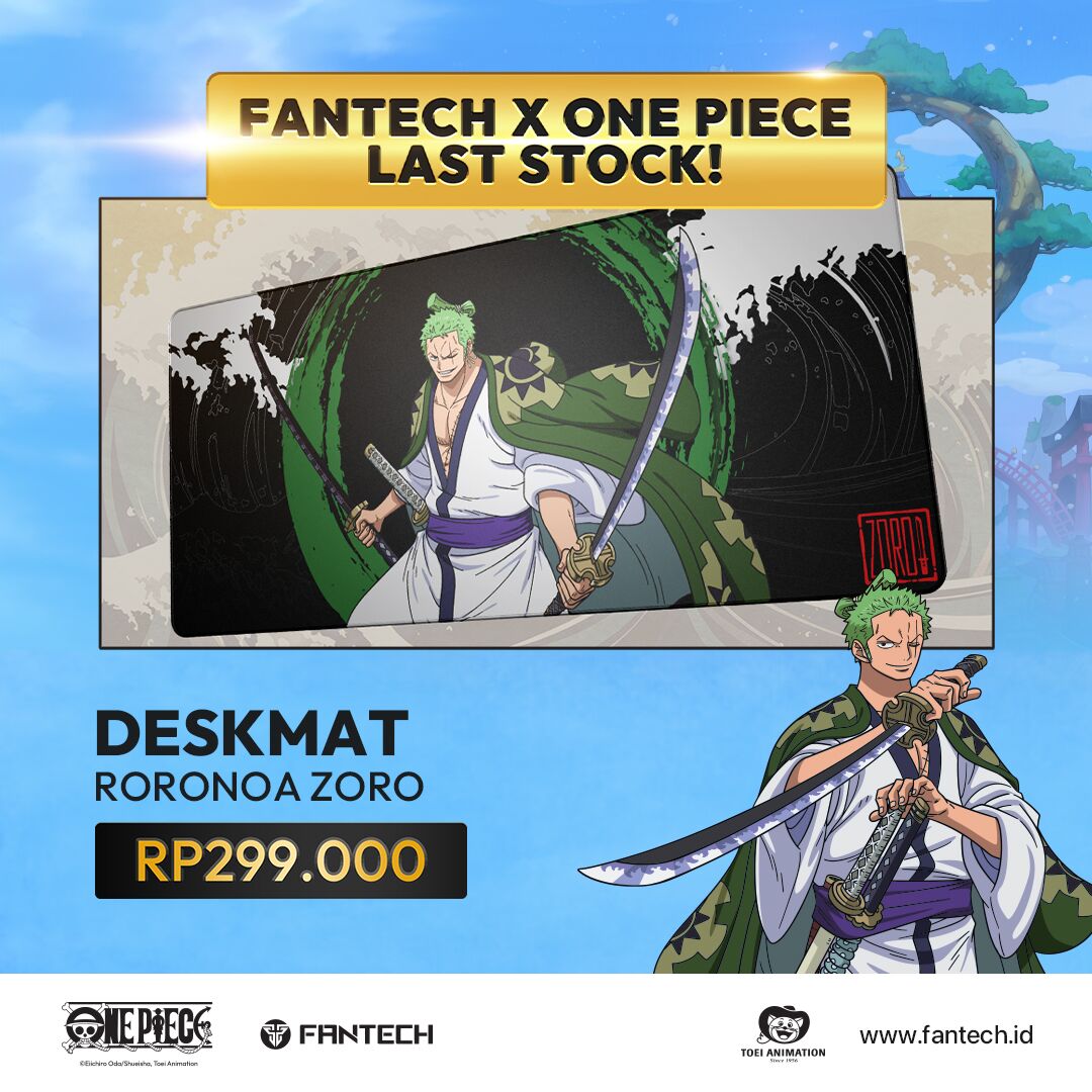 Fantech X One Piece Last Stock Zoro - Deskmat