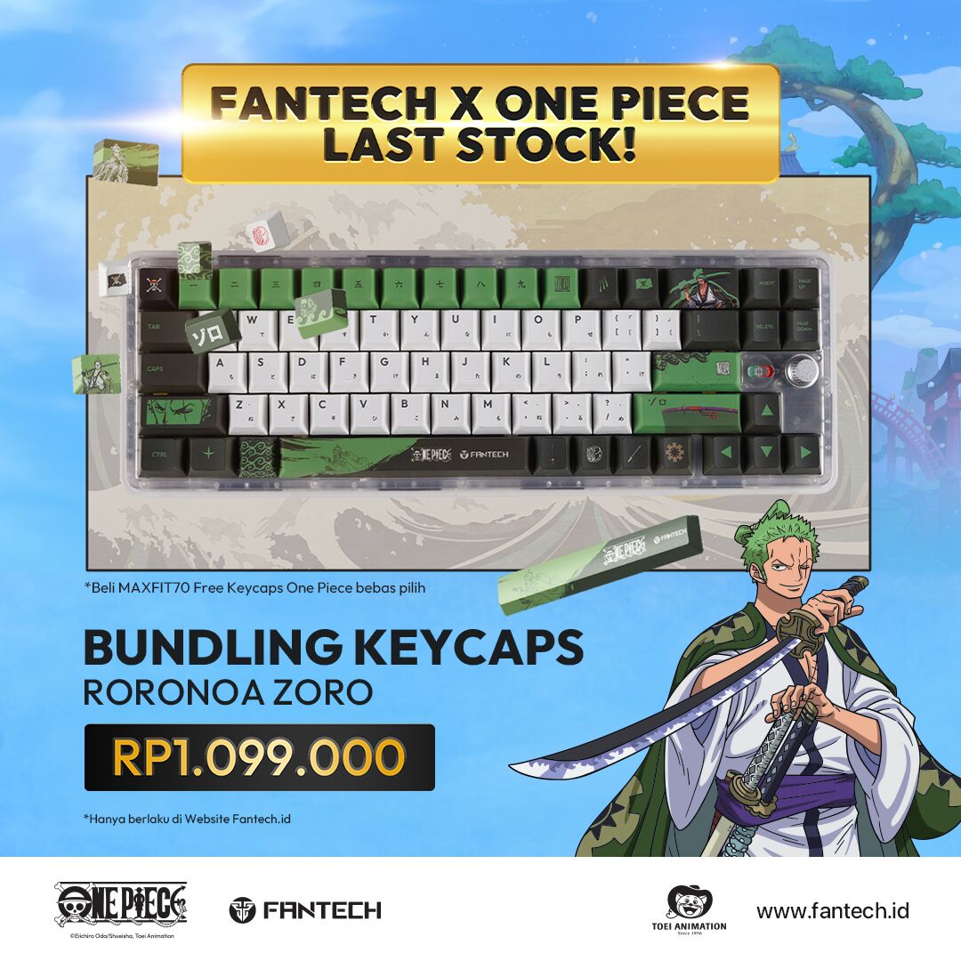 Fantech X One Piece Last Stock Zoro - Keycaps Bundling