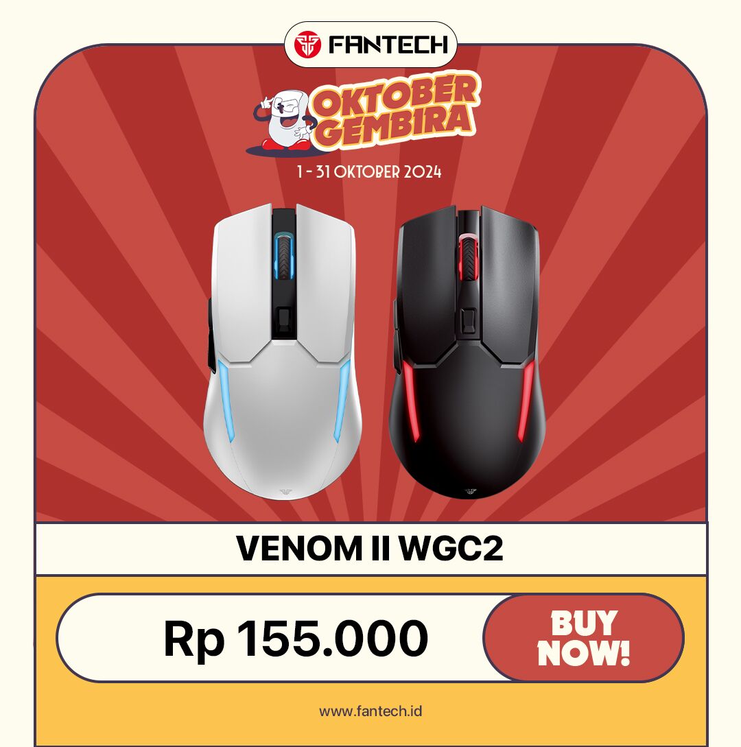 Promo Oktobergembir Mouse Wireless Wgc2