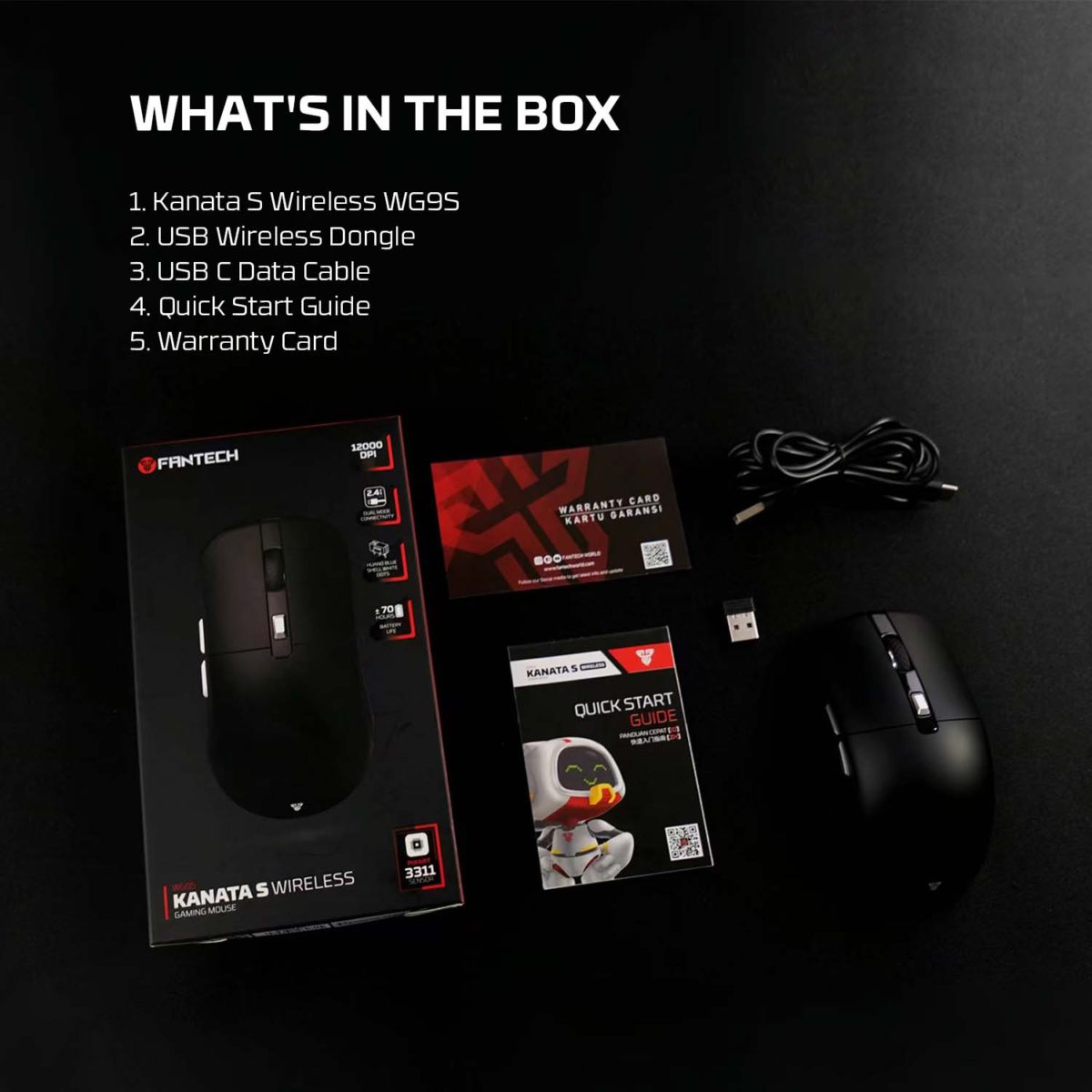 Kanata Wireless Mouse Gaming Wireless Wg9