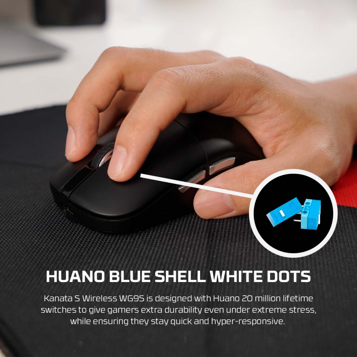 Kanata Wireless Mouse Gaming Wireless Wg9 Huano Blue Shell