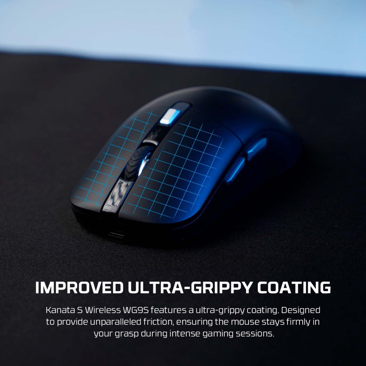 Kanata Wireless Mouse Gaming Wireless Wg9 Ultra Grippy Coating