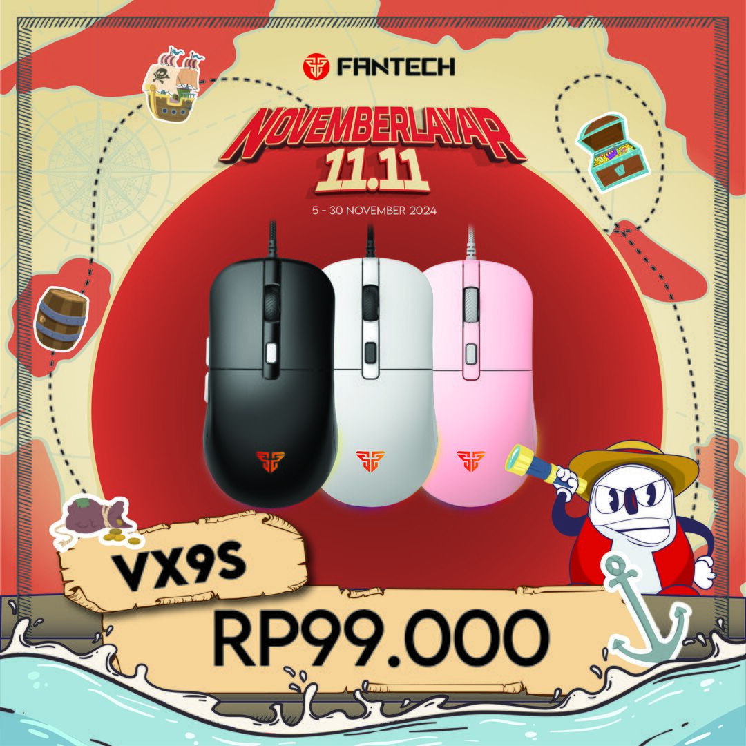 Promo Novemberlayar 11.11 Mouse Gaming Rgb Vx9S