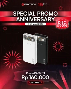 Powerbank 10000mAh, Powerbank 10000 mAh, Power Bank, Promo Anniversary 16th